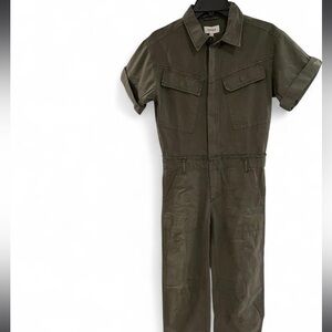 Anthropologie Olive Jumpsuit